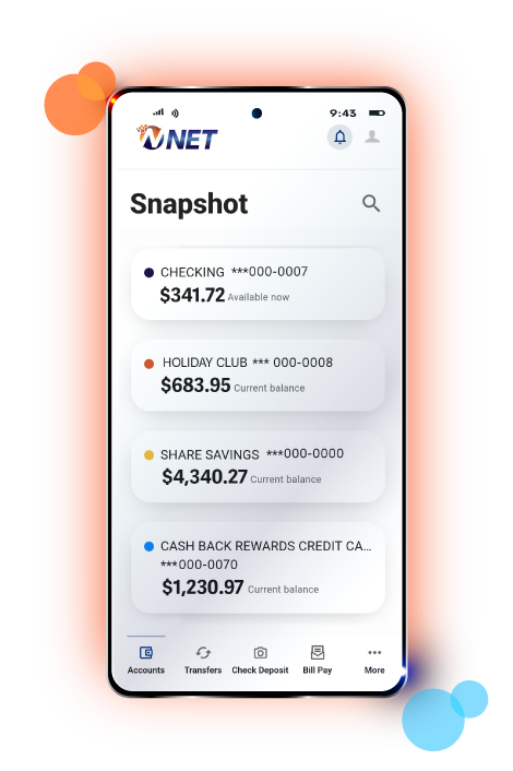 Snapshot of NET Digital Banking